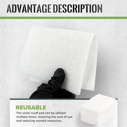 6” x 9” White Light Duty General Purpose Scuff Pads, 1200 Grit, 10 PCS Abrasive Pads for Final Scuffing,Surface Adhesion Preparation,Cleaning,White Scotch Abrasive Brite Pad - color: 1200grit-White