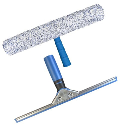 Squeegee & Window Washer Combo - Professional Grade Cleaning Tool for Sparkling Windows, Glass, and Surfaces - Ergonomic Design for Effortless Cleaning - size: Combo: Squeegee with Window Washer