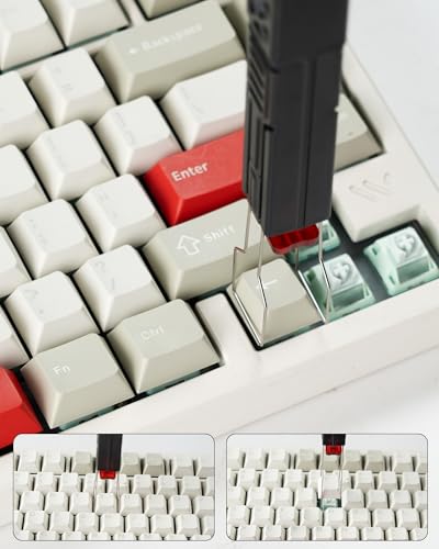 Keymatic 2-in-1 Switch Puller and Keycap Puller for Mechanical Keyboard, Key Switch with 4-Claw Grip, One-Press Eject Design for Fast & Stable Removal,Black Red - color: Black&Red