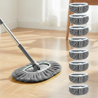 8 Pack Reusable Microfiber Mop Pads - Dry Sweeping Cloths & Wet Mopping Cloths - Washable Wet Pads Refill for Mopping Floors (Mop is not Included), Gray - color: Gray 8-pack