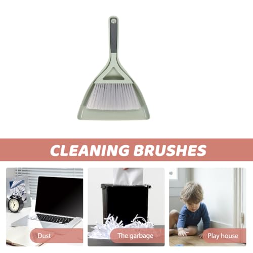 Mini Broom and Dustpan Set Portable Desktop Cleaning Kit for Keyboard Laptop Tabletop Small Dustpan and Brush Set for Office Home Corner Cleaning