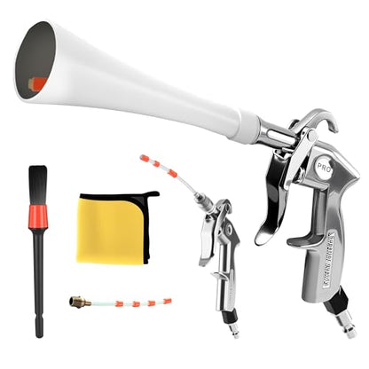 GOCCIDA Tornado Dry Cleaning Gun Detailing Interior Dryer Air Blow Gun,Car Detailing Kit Interior Cleaner,Car Detailing Tools for Car Quickly Blasts Dirt and Dust Works with Air Compressor - style: High Pressure Automotive Dryer Blow Gun