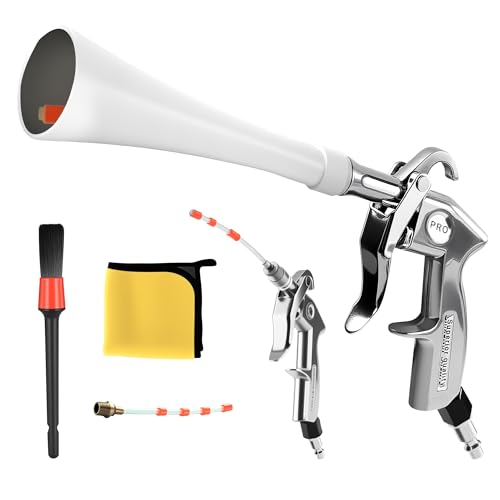 GOCCIDA Tornado Dry Cleaning Gun Detailing Interior Dryer Air Blow Gun,Car Detailing Kit Interior Cleaner,Car Detailing Tools for Car Quickly Blasts Dirt and Dust Works with Air Compressor - style: High Pressure Automotive Dryer Blow Gun