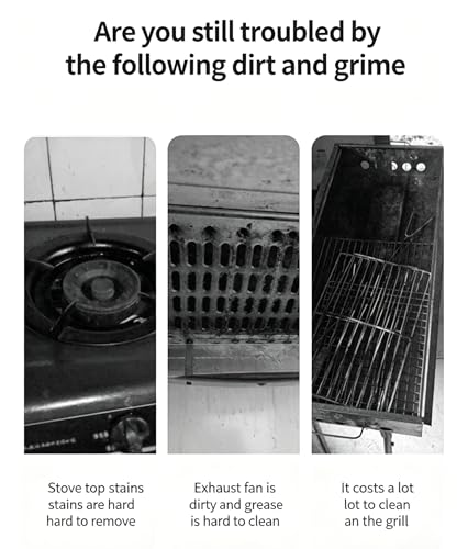 2 Pack Grill Cleaning Brush for BBQ Grill Grates, Kitchen Gap Cleaning Brush with Scraper, Detail Cleaning Tool for Stove Top, Sink, Oven Rack, Drain and Hard-to-Reach Areas
