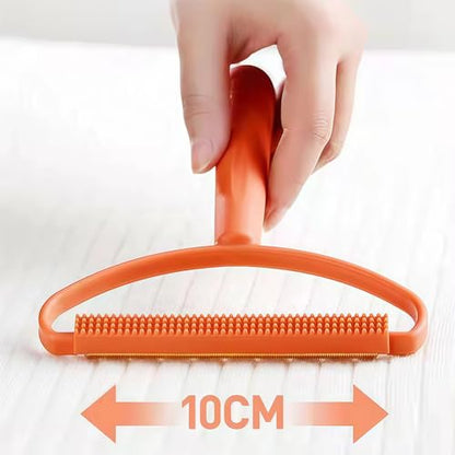 Double Sided Lint and Pet Hair Remover, Orange Fabric Shaver and Fuzz Remover Tool for Clothes, Sofa, Carpet, and Upholstery Cleaning