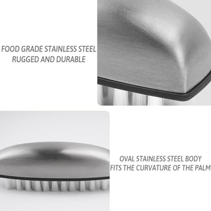 Vegetable and Fruit Cleaning Brush, 304 Stainless Steel Cleaning Brush, Microfiber Scrubbing Pad, Multipurpose Kitchen Tool (White) - color: White