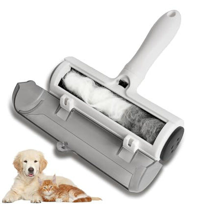Pet Hair Remover, Roller, Remove Dog Hair and Cat Hair Easily. White.