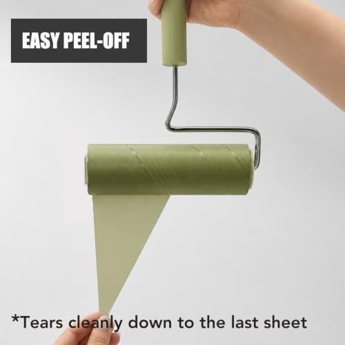 Extra Sticky Large Surface Lint Roller, 6.3'' Giant Lint Roller for Pet Hair, Long Handle Lint Remover for Clothes, Furniture, Dog & Cat Hair Remover (8 Refills(Scented)) - size: 8 Refills(Scented)