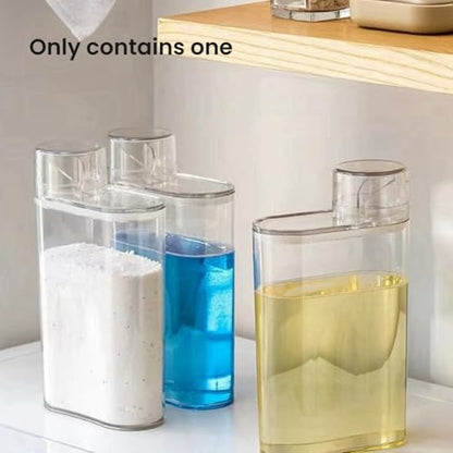 Transparent Laundry Detergent Dispenser Bottle Sealed Tank for Detergent Powder Laundry Room