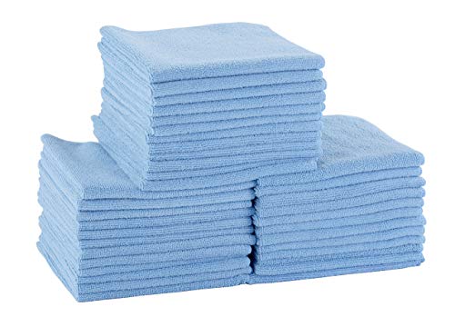 Dri Professional Extra-Thick Microfiber Cleaning Cloth 36 Pack Blue (16IN x 16IN, 300GSM, Commercial Grade All-Purpose Microfiber Highly Absorbent, LINT-Free, Streak-Free Cleaning Towels)