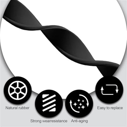 41-Inch High Elasticity Replacement Silicone Squeegee Strips, for Windows Glass Shower Door Cleaning, Durable and Easy to Install - color: Black