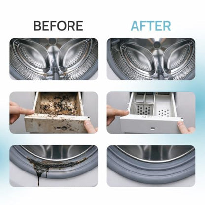 8-Piece Washing Machine Cleaning Brush Set, Dryer Vent Cleaner Kit, Front Load Washer Gasket Cleaner Brush, Crevice Gap Brush for Sink, Grout, Tile & Bathroom, Long Handle Household Cleaning Tools