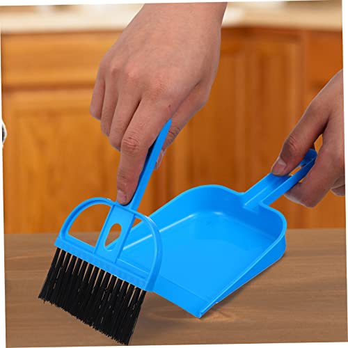Healifty 9sets Mini Handheld Broom and Dustpan Cleaning Tool for Tabletop and Pet Cages Compact Broom Dust Pan for Easy Cleaning of Narrow Spaces