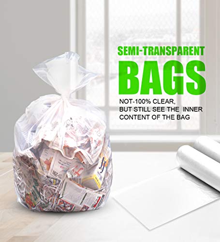 FORID Clear Small Trash Bags - 4 Gallon Garbage Bags Wastebasket Bin Liners 220 Count Plastic Trash Bags for Bathroom Bedroom Office Trash Can - style: 4 Gal (220 Count)