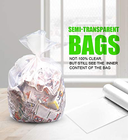 FORID Clear Small Trash Bags - 4 Gallon Garbage Bags Wastebasket Bin Liners 220 Count Plastic Trash Bags for Bathroom Bedroom Office Trash Can - style: 4 Gal (220 Count)