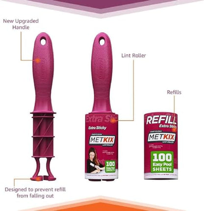 Refill for Metkix Lint Rollers 8 Pack (Total 800 Sheets) - size: 8 Refills (Total 800 Sheets)