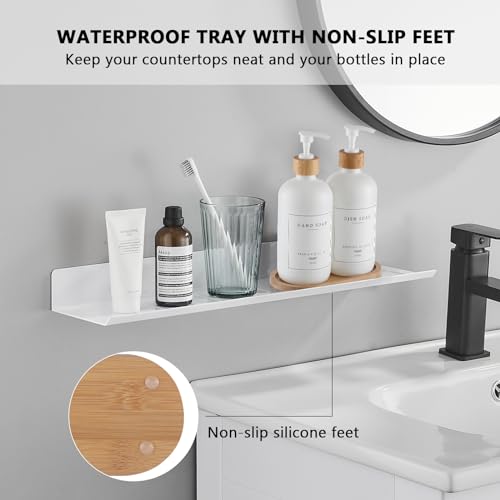 White Glass Soap Dispenser - Hand Dish Soap Dispenser Set for Kitchen, Bathroom with Sturdy Pump and Tray, 14 Waterproof Labels,Refillable Soap Lotion Dispenser-White - color: White Bottle + 14 Labels + Funnel + Tray