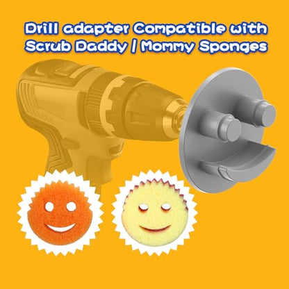 FORHOGAR Drill Attachment Compatible with Scrub Daddy/Mommy Sponges, Drill Brush Accessorise for Grout, Floor, Tub, Shower, Tile, Bathroom and Kitchen Surface