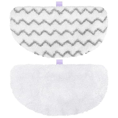 2 Pack Replacement Steam Mop Pads Compatible with Bissell PowerFresh Steam Mop, Fits Models 1940, 1806, 1544, 1440, Microfiber Scrubbing Pads for Sealed Hard Floors (1 Scrub + 1 Soft) - color: White – 2 Pack (Scrub + Soft)