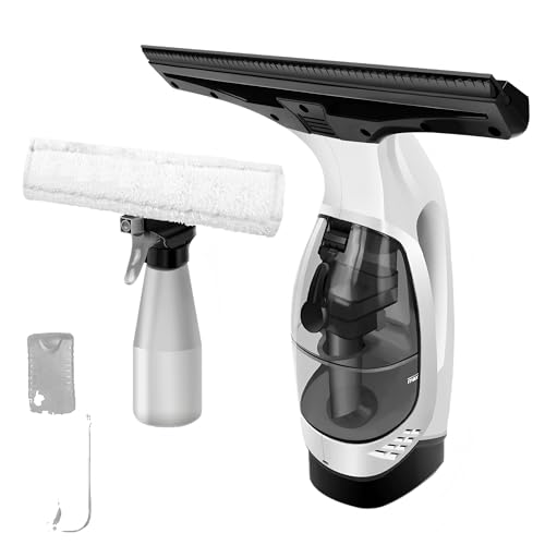 Electric Window Vacuum Squeegee Cordless 13", 2000Pa Electric Squeegee, 2200mAh Rechargeable Battery, 150ml Dirty Water Tank, Streak-Free Glass Cleaner for Shower Doors, Windows, Mirrors-45