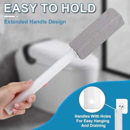 12 Packs Pumice Cleaning Stone with Extra Long Handle, Pumice Stone for Toilet Bowl Clean for Cleaning Toilets, Bathtubs, Grills, Swimming Pools, Sinks - size: 12 Pack