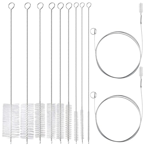 Pipe Cleaner 12 Pcs/Set, Refrigerator Cleaning Tool, Nylon Straw Cleaner Brush, Tube Cleaner Long Pipe Cleaners, Professional Tube Cleaning Brush Set, That Meets Daily Needs