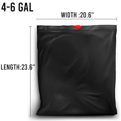 BEIDOU-PAC 4-6 Gallon Trash Bags Drawstring, 150 Count Bulk Value Pack, Black & Unscented Multi-purpose Garbage Bags for Business Home Bathroom Kitchen Commercial and Industrial - style: 4-6 Gallon |150 Count(Value Pack)