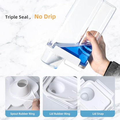 G2 GO2GETHER Laundry Detergent Container,2Pack -95oz Laundry Detergent Dispenser with 5 labels for Laundry Room, Laundry Scent Beads, Powder,Bleach,Soap,Fabric Softener Storage and Organization. - style: 95OZ