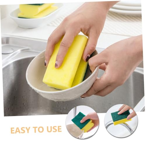 LIFKOME 10pcs Scrub Pads Non-Scratch Sponge Cleaning Pads for Kitchen and Dish Washing Versatile for Utensils Pots Tableware Cleaning