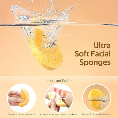 GAINWELL 200PCS Compressed Facial Sponges, Cleansing, for Personal Spa Esthetician Use - color: Yellow, size: 200 Count (Pack of 1)