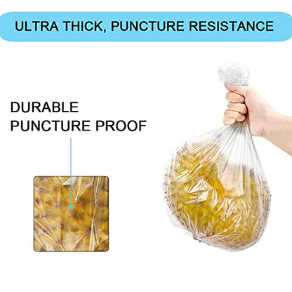 10 Gallon Trash Bags - 18 Micron Ultra Thick Strong Clear Medium Size Garbage Bin Liners for Office Kitchen, Fit 8-10 Gallon, 90 Count - size: 1 Count (Pack of 90)