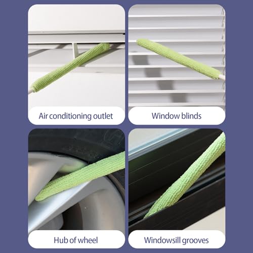 Long Handle Gaps Brush with 3 Replaceable Head for Tight Space MultiSurface Remover Household Cleaner Tool