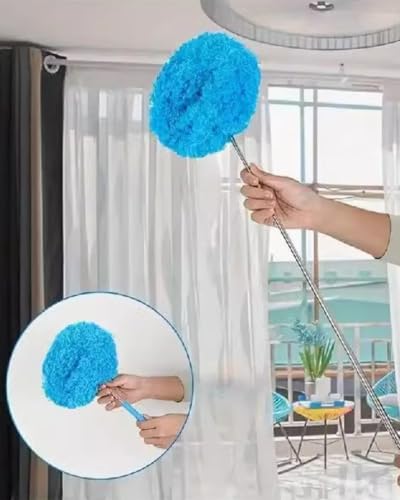 1PC Microfiber Ceiling Fan & Wall Cleaner Duster – Reusable Cleaning Tool for Blades, Windows, Glass & Furniture (Green) - color: Green
