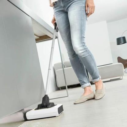 Kärcher KB 5 Electric Floor Sweeper Broom, for Carpets, Hardwood Floors and Tiles, Lightweight and Cordless, Ideal for Fur, Hair, Dirt & Dust - White