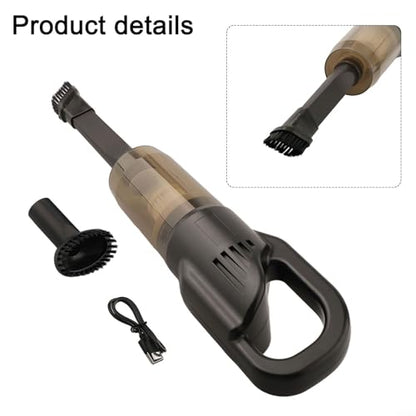 Handheld Vacuum Cleaner Cordless with Strong Suction, Rechargeable Portable Car Vacuum for Pet Hair, Home, Office and Car Interior Cleaning, Dual Filtration System, Black