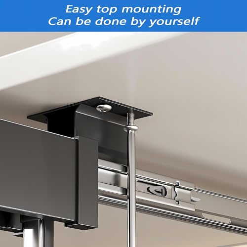 Pull Out Broom Holder, Multifunctional Slide Broom and Mop Organizer/Storage, Hanging Garage Storage Rack for Kitchen/Closet/Home/Cupboard/Wardrobe(20.07in-18 Hook) - size: 20.07in-18 hook