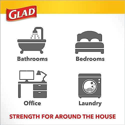 Glad Medium Trash Bags, 8 Gallon, Fragrance Free Garbage Bags With Drawstring, 26 Count - size: 26 Count (Pack of 1)