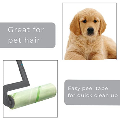 Smart Design Mega Floor Lint Roller Refill - Set of 2 (100 Sheets Total) - Easy-Peel Angled 10 inch Large Adhesive Sticky Sheets - Cleaning, Carpet, Car, Clothes, Dog Cat Fur, and Pet Hair Remover - size: 1 Count (Pack of 1)
