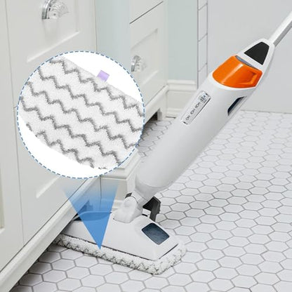 4 Pack PowerFresh Replacement Steam Mop Pads Compatible with Bissell PowerFresh Steam Mop, Fits 1940, 1806, 1544, 1440 Series, Microfiber Scrubbing Pads for Sealed Hard Floors - color: White – 4 Pack (Scrub)