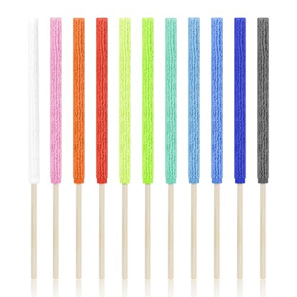 11 PCS Microfiber Detail Duster Sticks, Mini Duster Crevice Cleaning Tool for Car Air Vents, Blinds, Fans, Windows, Small Spaces, Gap Dust Cleaner