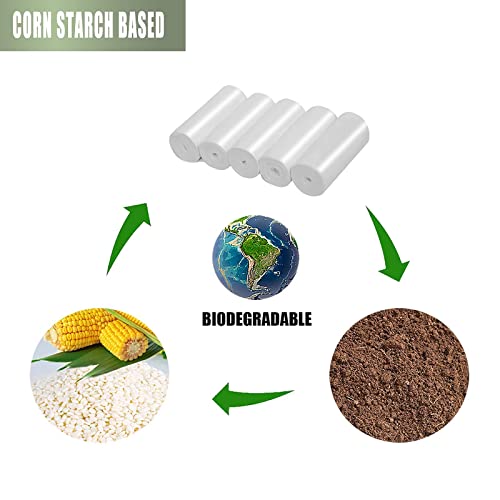 Small Trash Bags, Inwaysin Small Garbage Bags 4-6 Gallon Biodegradable Can Liners Thicken, Size Expanded, White 200 Counts - style: 4Gal-White-200