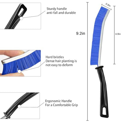 Crevice Cleaning Brush, Multifunctional Gap Cleaning Brush Tools with Hard Nylon Bristles, Ideal for Bathroom, Kitchen, Sink, Window, Black 6Pack