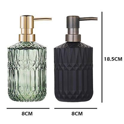 YunNasi Soap Dispenser with Pump, Refillable Liquid Hand Soap Dish Soap Dispensers for Bathroom Counter, Kitchen Sink (Black) - color: Black
