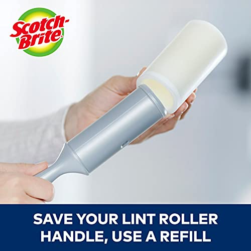Scotch-Brite 50% Stickier Lint Roller Works Great On Pet Hair 6 Rollers 48 Sheets per Roller 288 Sheets Total (Packaging May Vary) (Pack of 2) - size: 6 Rollers (Pack of 2), style: 288 Sheets