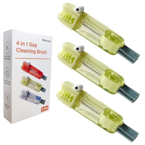 4-in-1 Bottle Cleaning Brush Set, Multifunction Silicone Cup Lid Gap Cleaner, Home Kitchen Crevice Cleaning Tools, 3 Pcs, Green - color: 3 Pcs_green