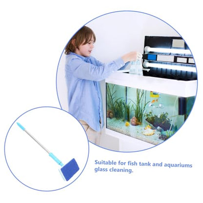 Toyvian Adjustable Long Handle Aquarium Cleaning Brush Versatile Fish Tank Scraper Tool for Glass Cleaning and Design for Easy Maintenance