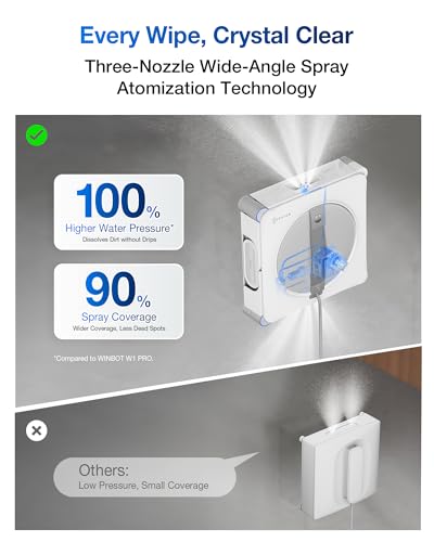 ECOVACS WINBOT W2S Omni Window Cleaning Robot, with 6-in-1 Multifunction Station, TruEdge Edge-to-Edge Precision, Triple Wide-Angle Spray Nozzles, 12-Level Safety System, Dual Power Modes - size: W2S OMNI