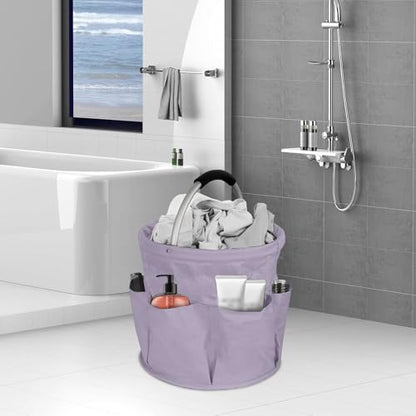 Professional Cleaning Caddy Organizer - 11" Wearable Cleaning Supply Bag with Adjustable Shoulder Strap & Handle - Housekeeper Essentials Organizer for Detailing Tools & Supplies (Purple) - color: Purple
