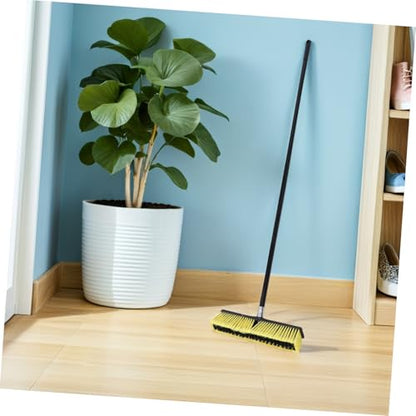Ciieeo Outdoor Floor Scrub Brush 80cm Aluminum Alloy Handle Patio Deck Sweeper Broom for Driveway Sidewalk Garage Cleaning
