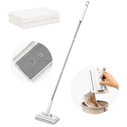 2026 New Snap On Mini Mop for Wet and Dry Disposable Pads, Zero Touch Auto Grip Multi-Surface Quick Cleanup, Replaces Swiffer Sweeper (48in Long Handle Mini Mop) - size: 48in Long Handle Mini Mop